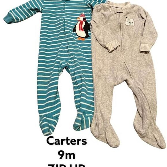 5 piece bundle baby boy 9m Footsies Carters #G180 - Picture 3 of 3